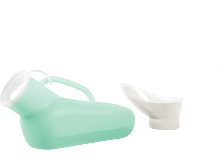 Urinal für Sie und Ihn, Urinauffangbehälter Urinflasche Pinkelhilfe Mobilurinal, tragbare Toilette mit Aufsatz, Kunststoff, 800 ml