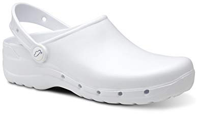 Feliz Caminar - Zuecos Sanitarios Flotantes, Blanco, 37 EU