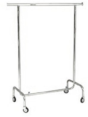 Stender appendiabiti attaccapanni carrello porta abiti x negozi guardaroba cabina armadio casa camera da letto cambio stagione alta portata ruote robuste in ferro cromato (LARGHEZZA 100 cm ALTEZZA REGOLABILE 125-200 cm)