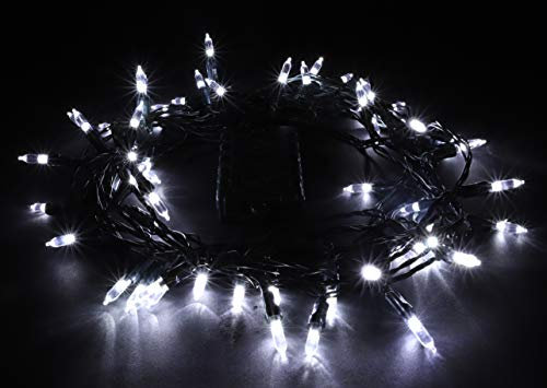Christmas Concepts® 60 White LED Battery Operated Indoor Fairy Lights 6m/20ft - Timer and Multi Function Controller- Christmas Decorations