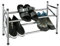 Spetebo Metall Schuhregal grau ausziehbar mit 2 Ablagen - 62-118 cm - Schuhständer mit 2 Etagen für 12 Paar Schuhe - Teleskop Schuhablage Schuh Aufbewahrung Organizer