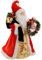 WeRChristmas Santa Decoration Christmas Tree Top Topper, 40 cm - Red/Gold