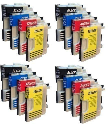16 Druckerpatronen für Brother mit freier Farbauswahl LC980 LC1100 DCP-145C DCP-165C DCP-185C DCP-195C DCP-365CN DCP-375CW DCP-385C DCP-395CN DCP-585CW DCP-J715W DCP 6690CW MFC-250C MFC-255CW MFC-290C MFC-295C MFC-295CN MFC-355CW MFC-490CN MFC-490CW MFC-J615W MFC-670CDW MFC-790CW MFC-795CW MFC- 930CDN MFC-990CW MFC-930CDWN MFC-5490CN MFC-5890CN MFC-6490CN MFC-6490CW MFC-6890CN MFC-6890CDW MFC-5895CW