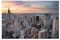 Augenblicke Wandbilder 120x80cm - Fotodruck auf Leinwand und Rahmen New York Skyline Sonnenuntergang - Leinwandbild auf Keilrahmen modern stilvoll - Bilder und Dekoration
