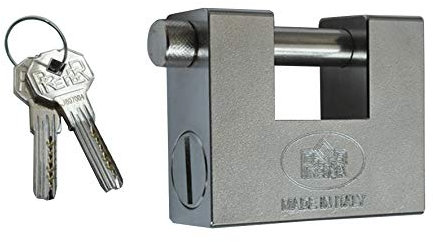 lucchetto blindato da serranda 30x70x84 mm con chiave punzonata