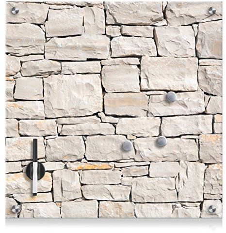 Zeller Memobord Stone, Glas, ca. 55 x 55 x 2 cm