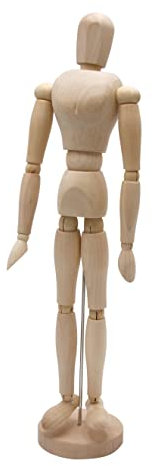 Paintersisters® Gliederpuppe 40cm hoch, Mannequin, Zeichenpuppe, aus feinem Samalholz – FSC, Zeichenpuppe aus Holz, Holzfigur, Holzpuppe