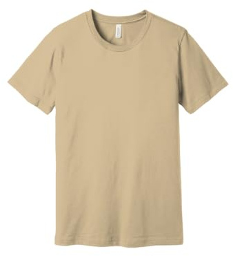 Bella+Canvas Mens Jersey Short-Sleeve T-Shirt, Color: Soft Cream, Size: Medium