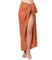 Ciffre Pareo Sarong Tuch Damen Herren - Wickelrock Strand - Strandtuch Blickdicht als Wickeltuch oder Handtuchkleid und Wickelkleid Unisex Frauen und Männer - mit Schnalle einfarbig Lachs