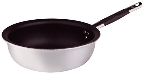 Pentole Agnelli ALSC2111BMSC32 Linea Cool Alluminium Platinum Padella Mantecare con 1 Manico da 5 mm, 32 cm