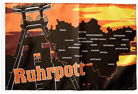 Flaggenfritze® Flagge Deutschland Ruhrpott Ruhrgebiet - 30 x 45 cm