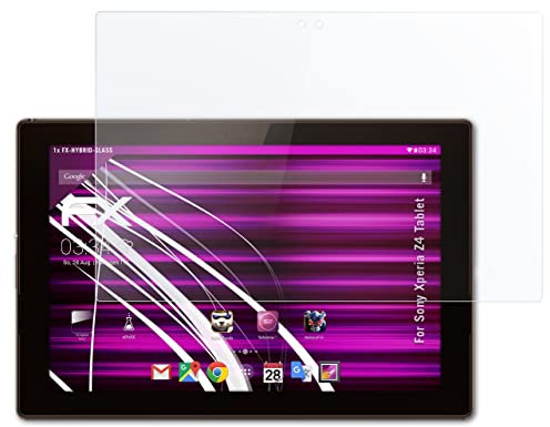 atFoliX Glasfolie kompatibel mit Sony Xperia Z4 Tablet Panzerfolie, 9H Hybrid-Glass FX Schutzpanzer Folie