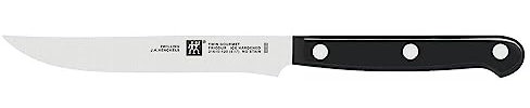 Zwilling Twin Gourmet - Cuchillo chuletero, Hoja endurecida al frío Friodur, Acero Inoxidable, Espiga Entera, cachas sintéticas remachadas, 120 milímetros