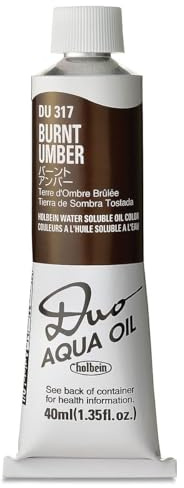 Holbein Duo Watersoluble Oil Colors - Burnt Umber - 40ml Tube