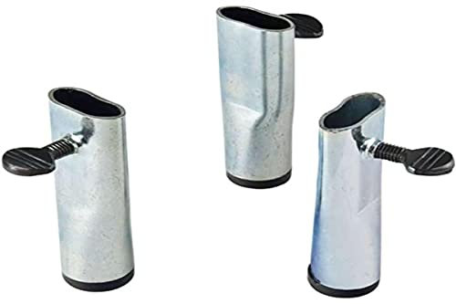 VAELLO - Lot de 3 Pieds pour Réchaud à Paella - Accessoire de Cuisine en Acier Chromé - Support pour Réchaud à Gaz Stable, Anti-Rouille - Hauteur 10 cm