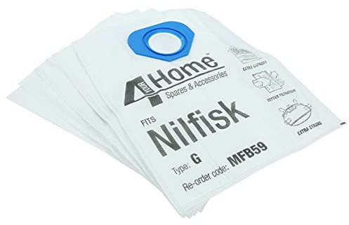 First4Spares 5 Pack Microfibre Vacuum Cleaner Hoover Bags for Nilfisk Type G Equiv' 82095000