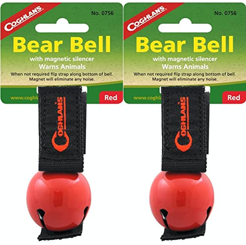 Coghlan's Bärenglocke mit magnetischem Schalldämpfer und Schlaufenband, warnt Tiere (2 Stück)