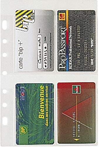 Exacompta 28208 Nachfüllpack Blatt Hüllen Visitenkarten für Exatime 21, Hüllen für 5 transparent