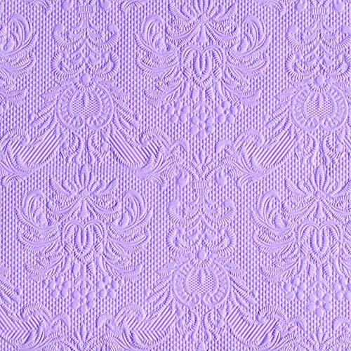 Lunch Präge Servietten hell lila 33x33cm- DESIGN ELEGANCE LIGHT PURPLE