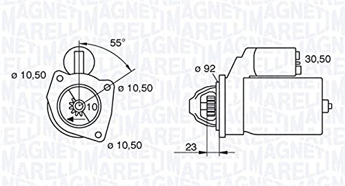 MAGNETI MARELLI 063227569010 Motor Starter/Anlasser 12V 2,4kW 10-Zähnezahl im Uhrzeigersinn 71YB11000AA MSN202 63227569