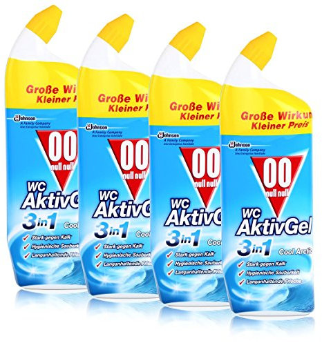00 null null Flüssiger WC Reiniger, Cool Arctic-Duft, WC Aktiv Gel 4in1 4er Pack (4 x 750 ml)