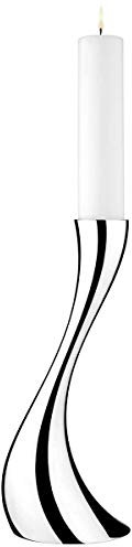 Georg Jensen Cobra Boden Kerzenhalter, Metall, Steel Silver, M