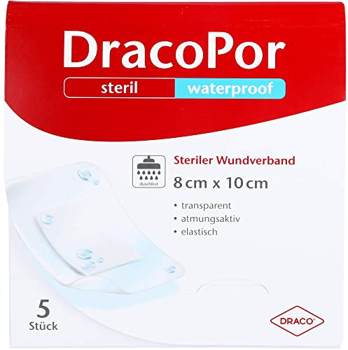 DRACOPOR waterproof Wundverband 8x10 cm steril 5 St