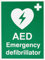 Seco AED Notfall-Defibrillator-Schild, 150 mm x 200 mm – 1 mm, halbstarrer Kunststoff