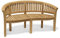 Jati Wimbledon Teak Garden Banana Bench - 3-Seater, Delivered Ready Assembled