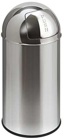 EKO VB 405550 Pushcan 40 L, Metall, weiß, 74 x 35 x 74 cm