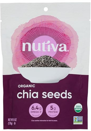 Nutiva Organic, Premium Chia Seeds, Black, 6 Ounce
