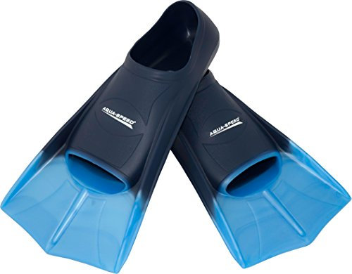 Aqua Speed HIGH TECH Kurze Trainingsflossen | Schwimmflossen | Schwimmtraining | Kurzflossen | Taucherflossen | Größen 33-48, Farbe:blau/hellblau/02, Größen:39/40