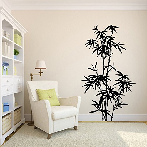 Stickers Bambou - Vert Lime, L 30cm x H 54cm