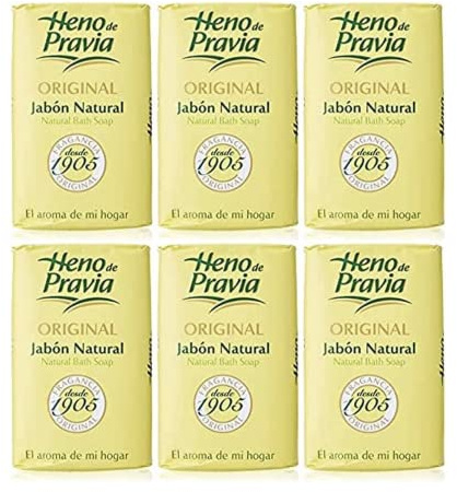 HENO DE PRAVIA - 2 SETS OF 2 SOAPS PLUS 1 FREE AND EACH IS 4 OZ. (6 SOAPS) by Heno de Pravia