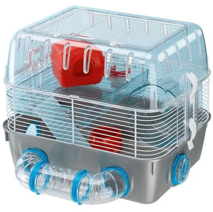 Ferplast Hamsterkäfig, COMBI 1 FUN Nagerkäfig, Kleintierkäfig, Hamsterzubehör inklusive, 41 x 30 x h 33 cm.
