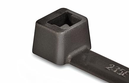 HellermannTyton T50L Polyamid 6.6 (PA66) Kabelbinder Schwarz 4,6 mm x 390mm, 100 Stück, Packung a 100 Stück