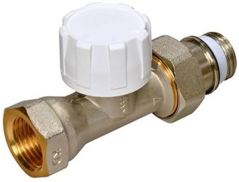 Schläfer 37070102 | Thermostat-Ventilunterteil Durchgangsform Meibes in 1/2 | gerade Form | Thermostatanschluss M30 x 1,5 | stufenlose Präzisions-Voreinstellung | für Heizungsanlagen