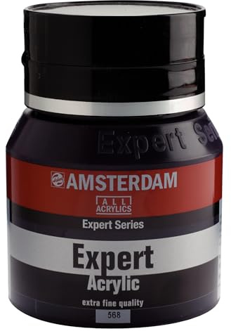 Amsterdam Expert Series Acrylic Paint Jar 400 ml - Permanent Blue Violet 568 - Heavy Body, Artist-Quality, Lightfast & Durable