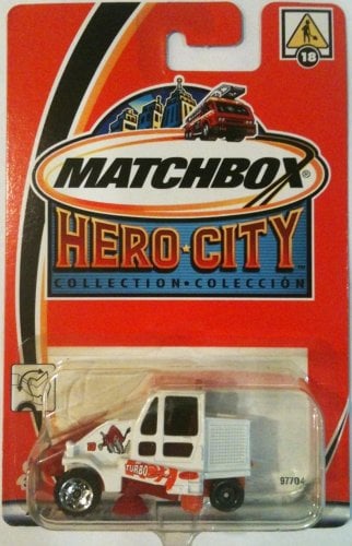 STREET SWEEPER Matchbox 2002 Hero City Series Street Sweeper Cleaner 1:64 Scale Collectible Die Cast Metal Toy Car Model #18 by Matchbox