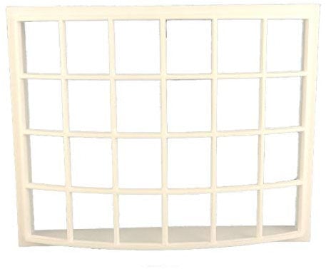 Melody Jane Dolls House White Plastic Georgian Bay Bow Window 24 Pane 1:12 DIY Builders