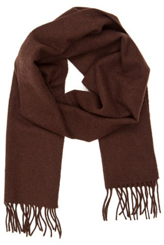 Barbour Lambswool Schal, chocolate (dunkelbraun)