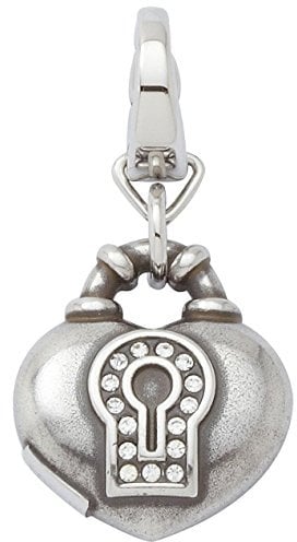 Fossil Damen-Charm Anhänger Herz Schloss Glassteine JF86782040