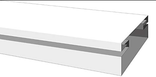 Electraline 60770 Canalina Passacavo singola, 2 mt, Misura 20x10 mm, Bianco