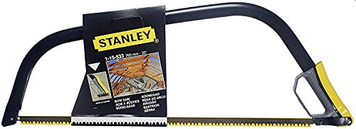 Stanley Bügelsäge Fleamzahnung, 750 mm Länge, Hardpoint-Hobelzahnung, ergonomischer Spanngriff, Schwedenstahl, 1-15-533