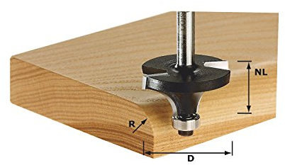 Festool Fresa a raggio concavo HW S8 D22,7/R5 KL