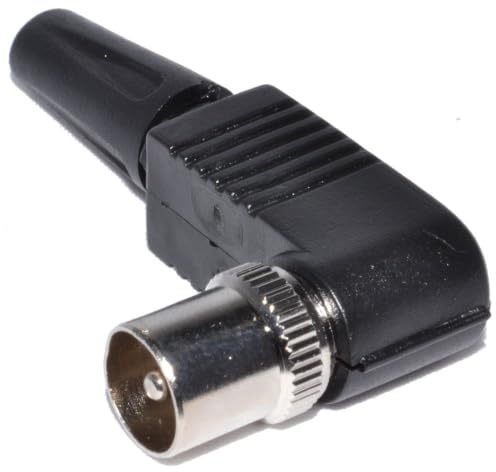 kenable RF Aerial Right Angled Male Plug Solder Terminal for Coax Cable [2 Pack]