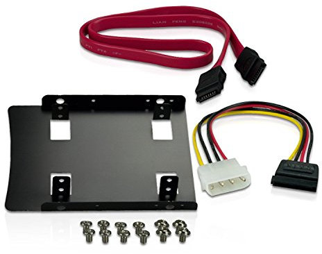 CnMemory Einbau-Kit für 2,5 SSD/HDD auf 3,5 inkl. Wechselrahmen, Schrauben und Kabelsatz