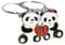 Fat-catz-copy-catz Lovers Couples Set of 2 Pandas in Love Hearts Jigsaw Keyrings