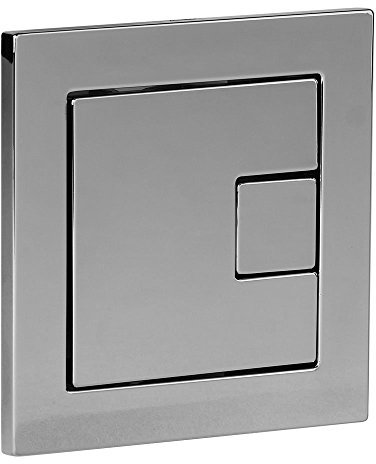 Roper Rhodes Modern Chrome Bathroom Toilet Square Dual Flush Plate Button for Concealed Cisterns - TR9003