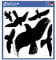 AVERY Zweckform 4485 Fenster-Aufkleber Warnvögel 6 Stück (Folie, schwarz, Vogelaufkleber für Scheiben, Wintergärten, Glashäuser, Vogelschutz, Vogel-Silhouetten, Schutz vor Vogelschlag, Fensterschutz)